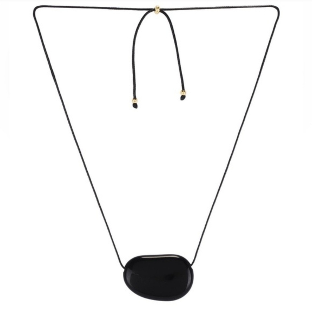 Heaven Mayhem Julia Black Bean Cord Necklace LIKE NEW